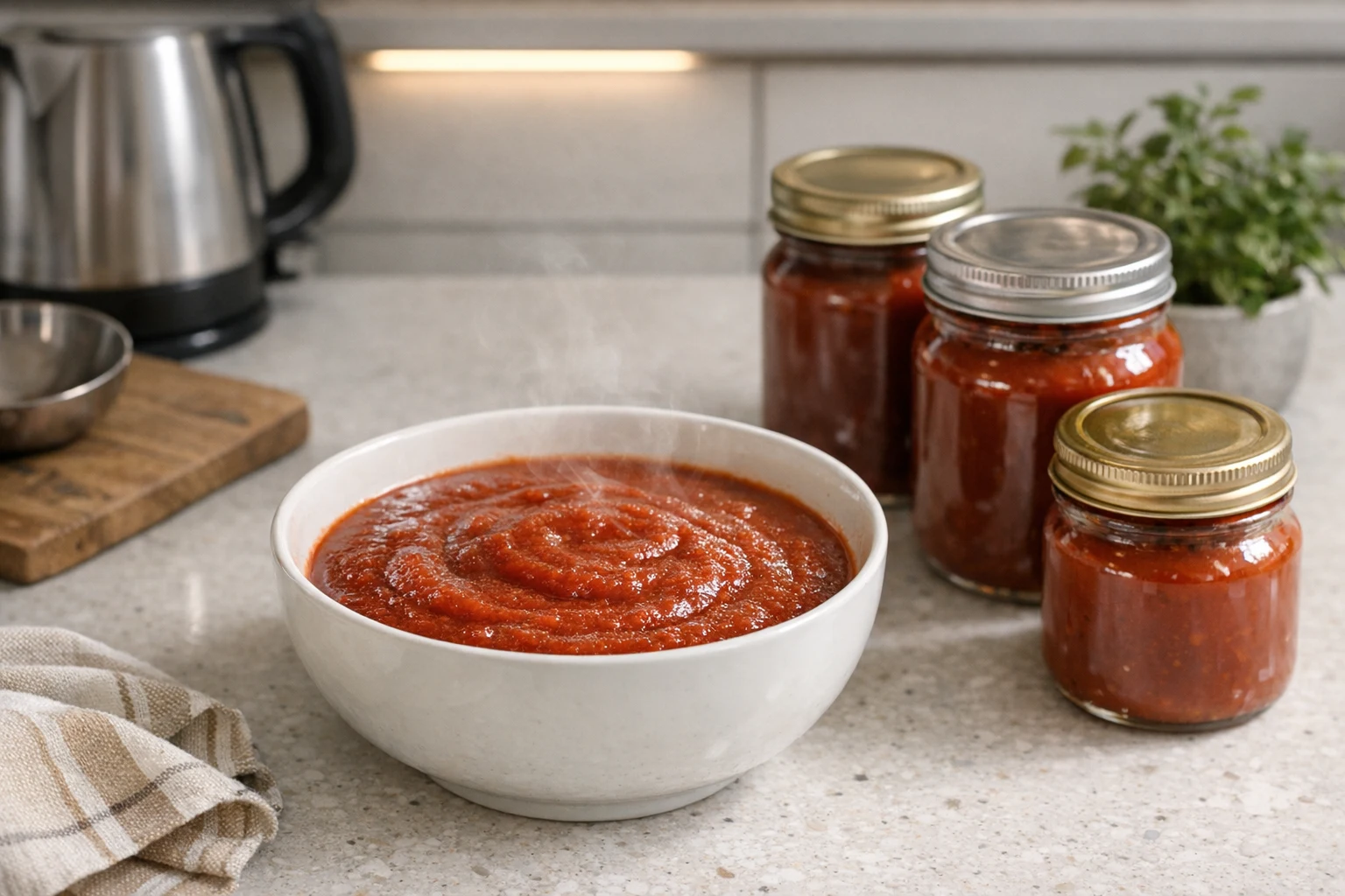 Zelfgemaakte ketchup
