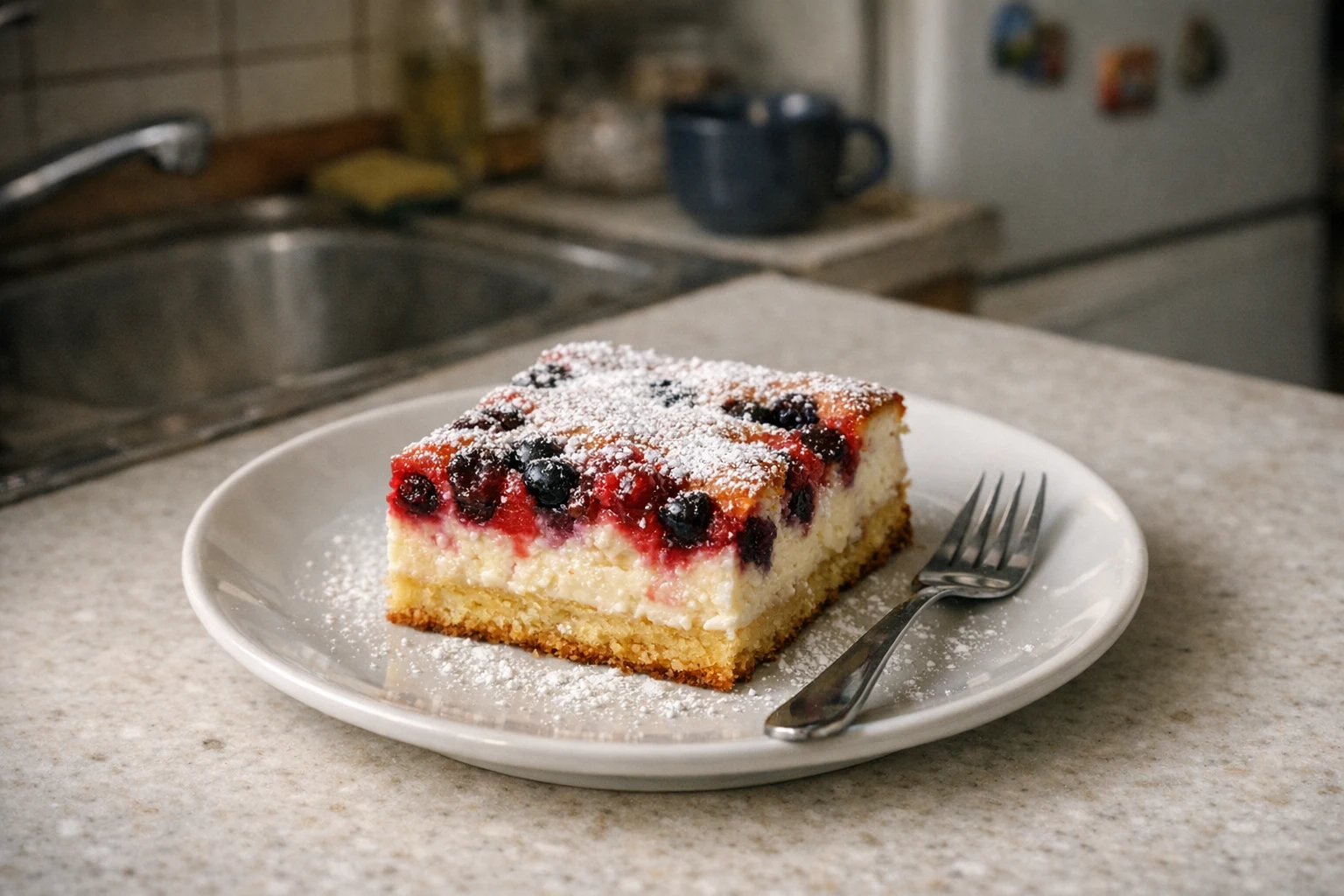 Kwarkcake met fruit
