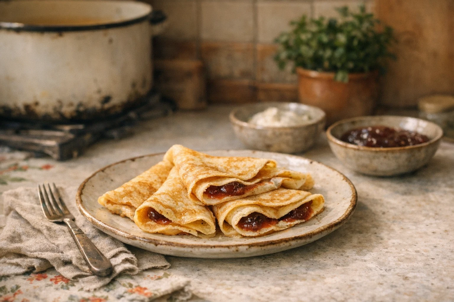 Dunne, luchtige pannenkoeken