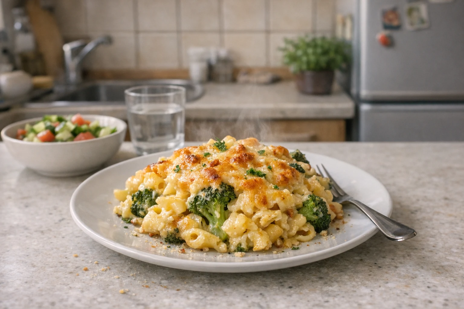 Broccoli met pasta en kaas