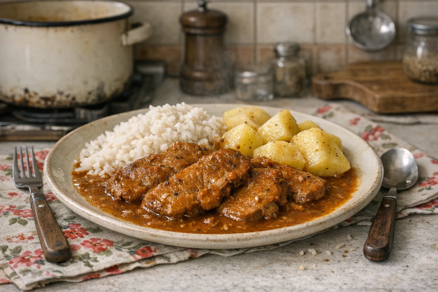 Varkensprocureur in saus
