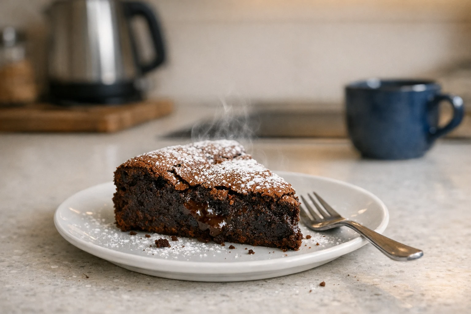 Snelle Belgische chocoladetaart