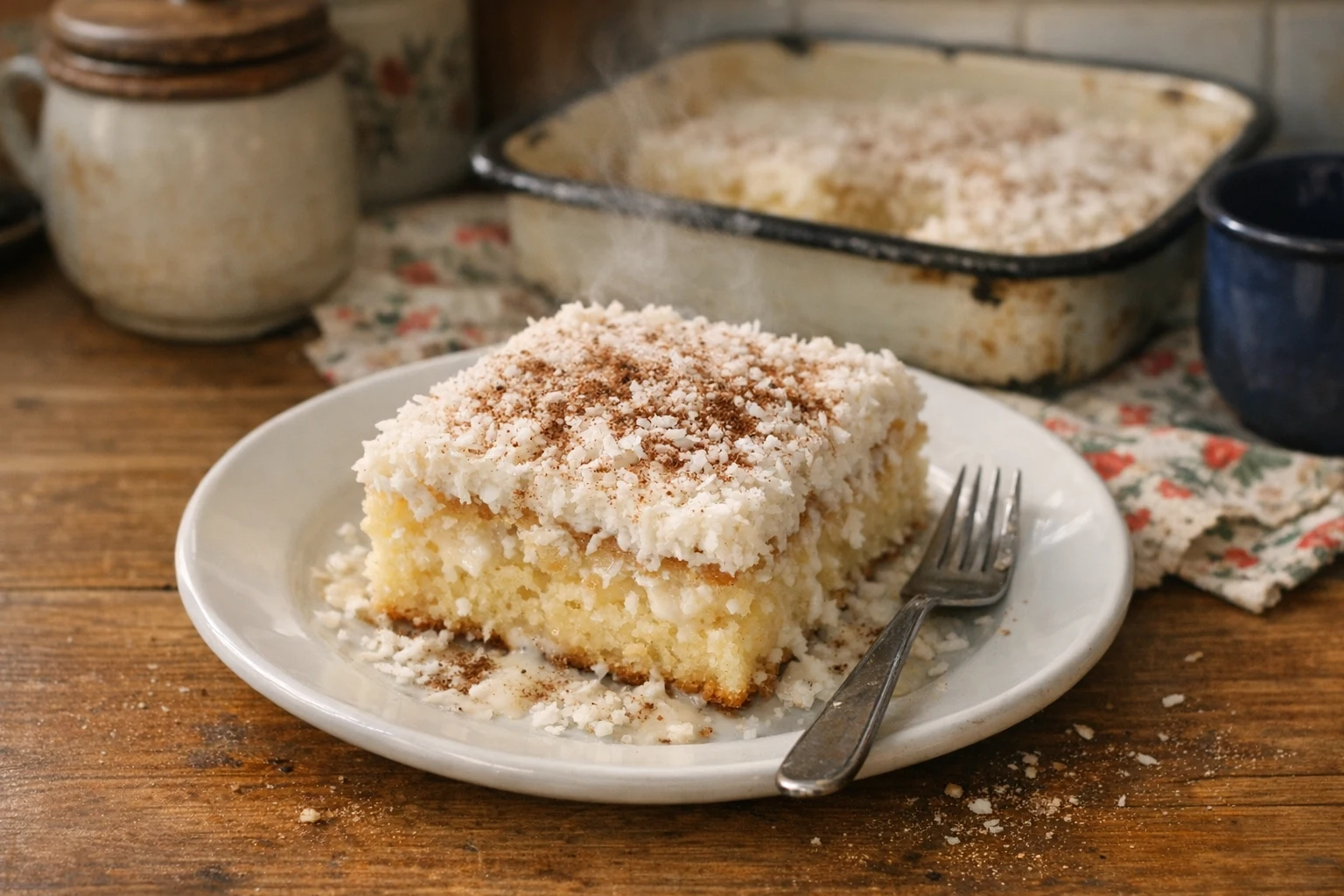 Smeuïge kokosplaatcake