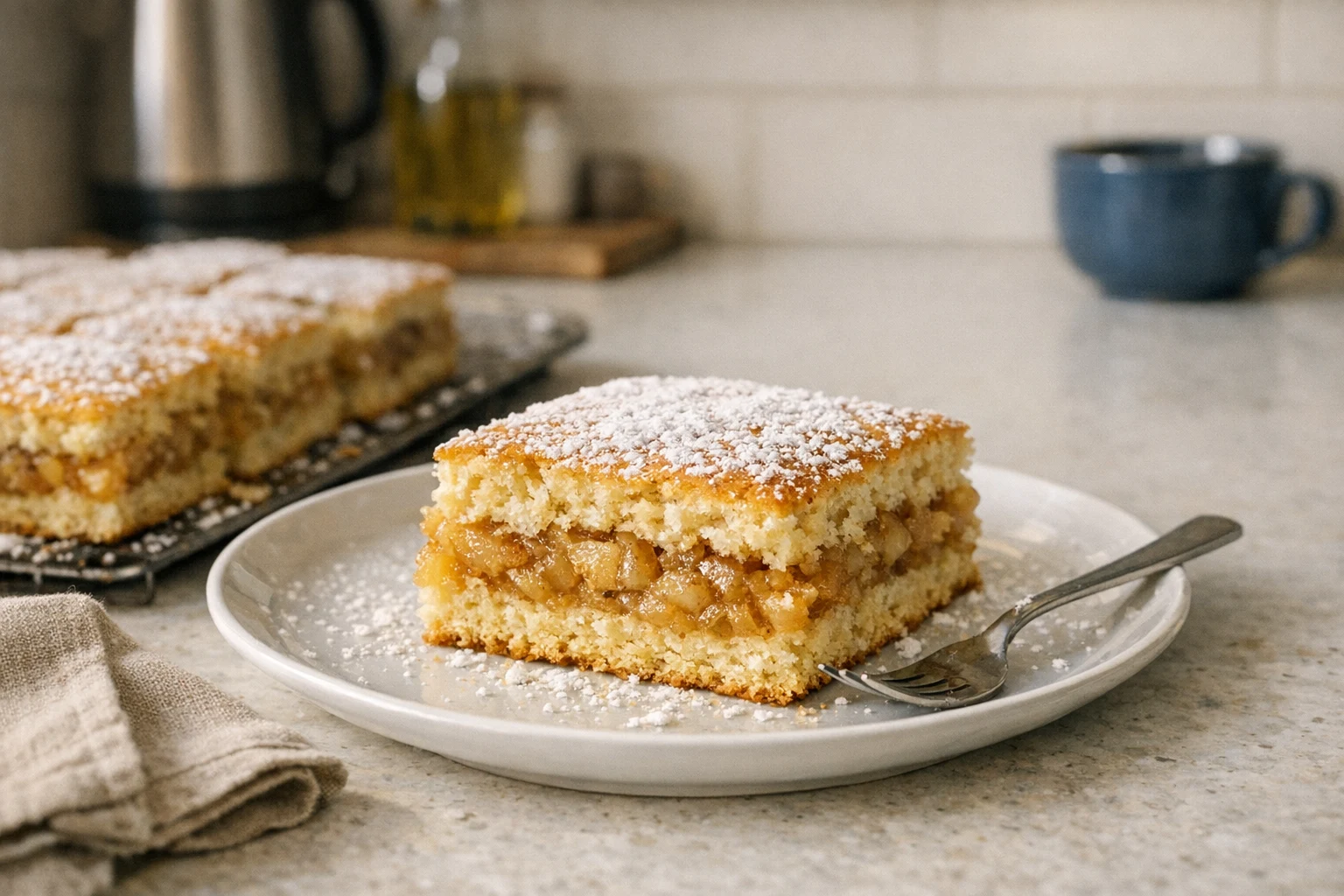 Luchtige appeltaart zonder kneden