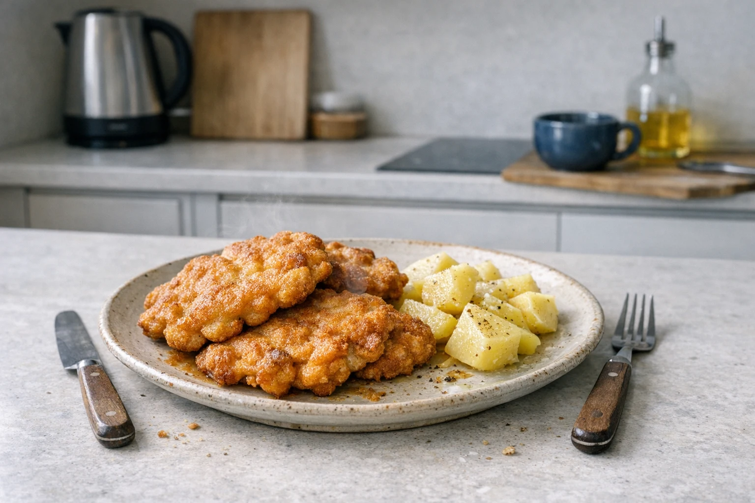 Schnitzels in beslag