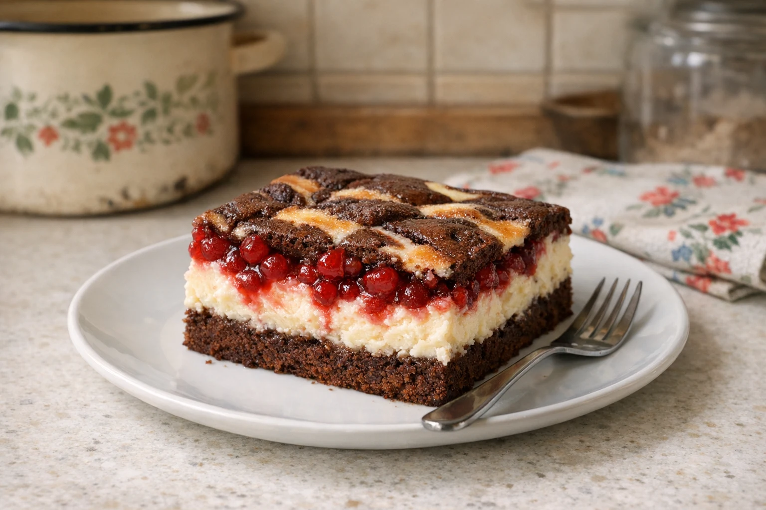 Kwarkcake uit een mok