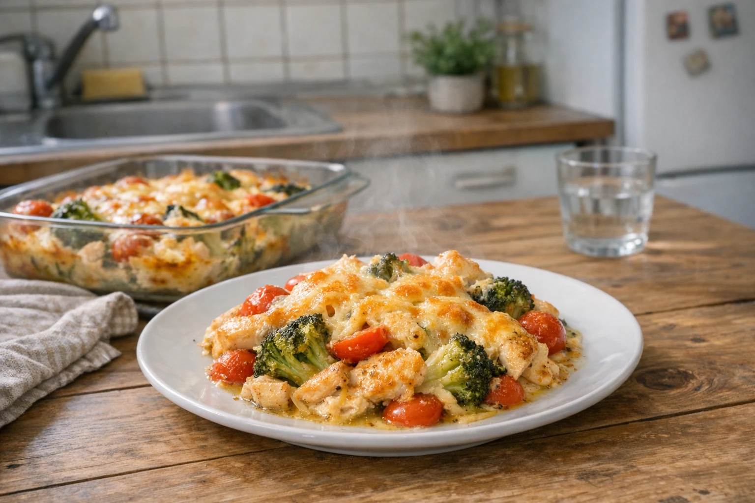 Gegratineerde kipfilet met broccoli