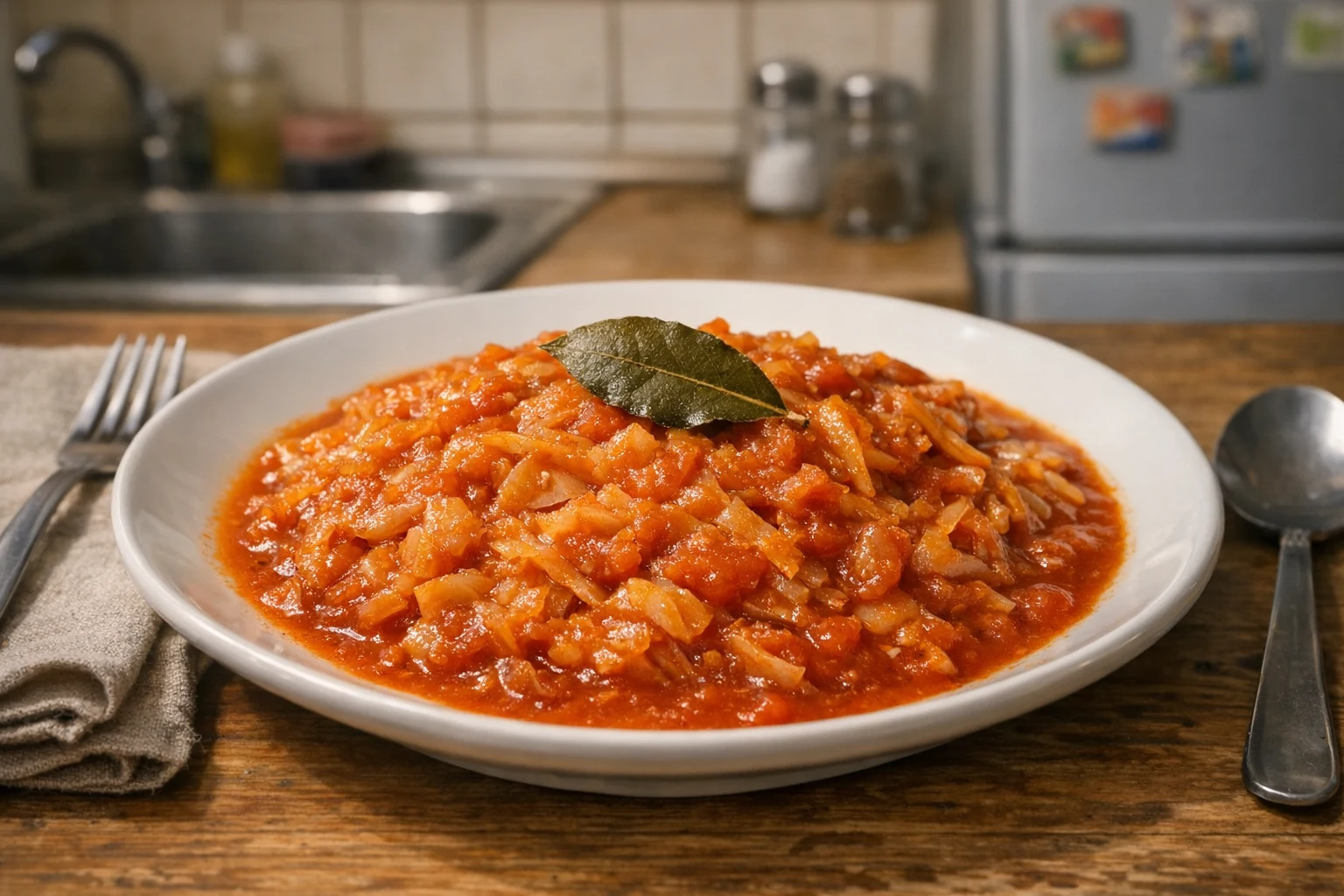Witte kool in tomatensaus