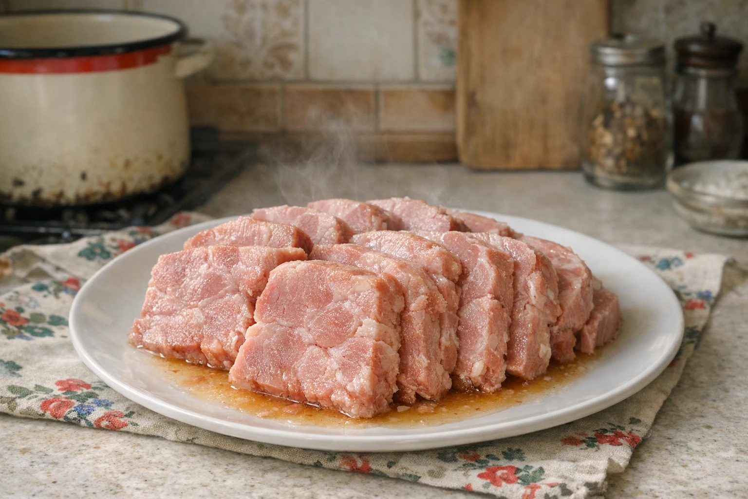 Zelfgemaakte ham